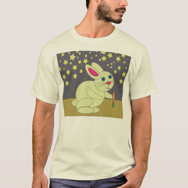 Camisa del bebé del conejito y de las estrellas (Anverso)