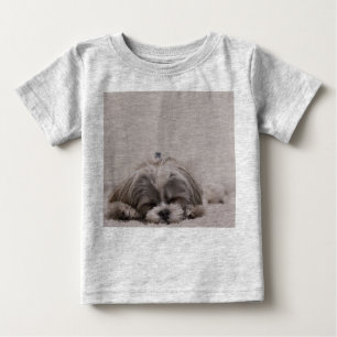 Camisa del bebé del tzu el dormir Shih, perro el
