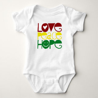 Camisa del bebé, esperanza de la paz del amor