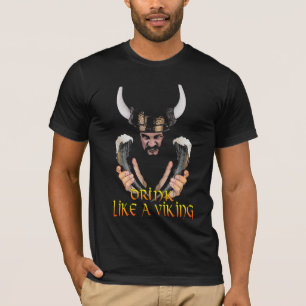 Camisa del bebedor de cerveza de Viking