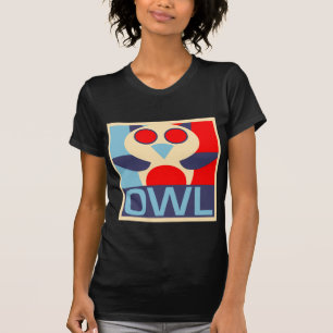 Camisa del búho del arte pop