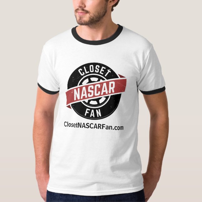 Camisa del campanero de ClosetNASCARFan con el URL (Anverso)