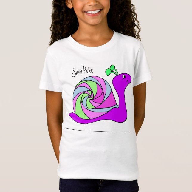 Camisa del caracol para los chicas (Anverso)
