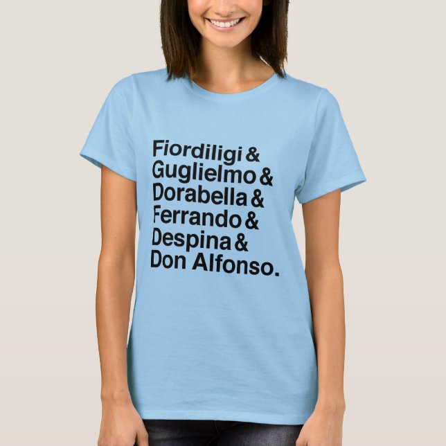 Camisa del carácter del tutte de la fan de Così (Anverso)