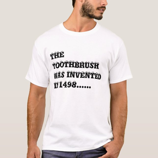 Camisa del cepillo de dientes del dato divertido (Anverso)