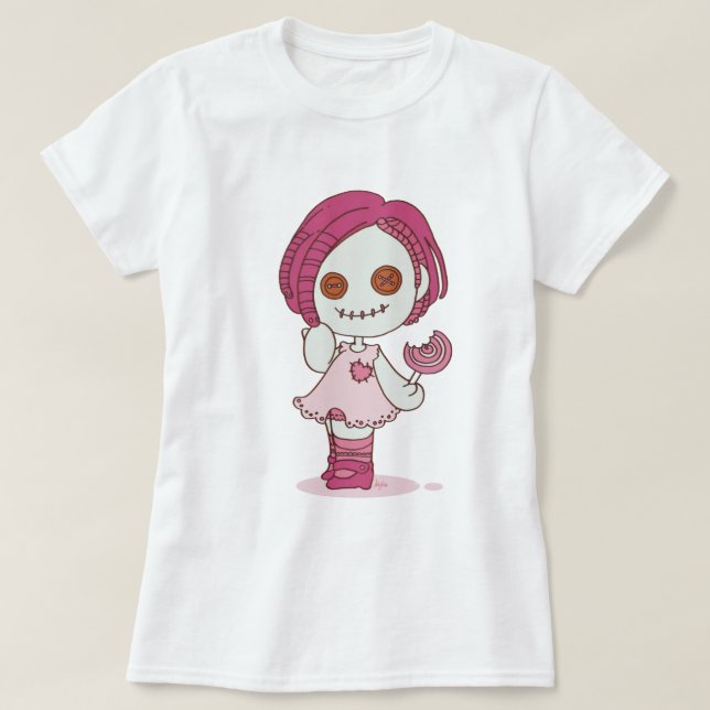 camisa del chica del zombi del popsicle de la (Diseño del anverso)