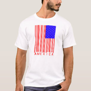 Camisa del código de barras de América