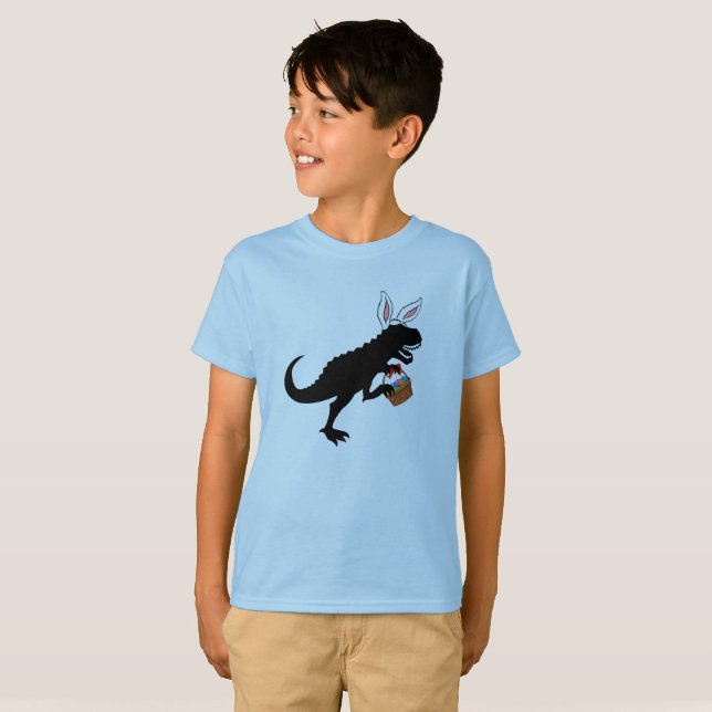 Camisa del conejito del dinosaurio, camiseta de (Anverso completo)