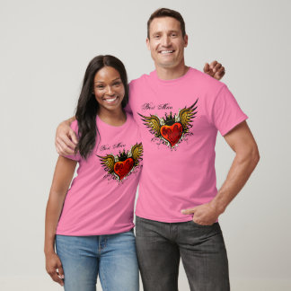 Camisa del corazón alada del tatuaje de vintage de