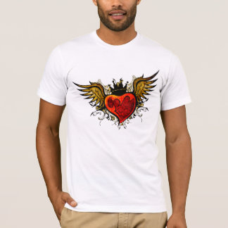 Camisa del corazón alado de Tattoo vintage