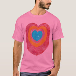 Camisa del Corazón Colorida