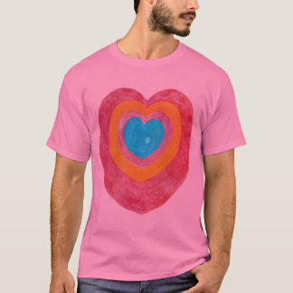 Camisa del Corazón Colorida