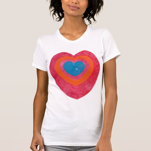Camisa del Corazón Colorida (Anverso)