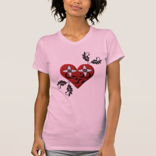 Camisa del corazón con Rótulo Om