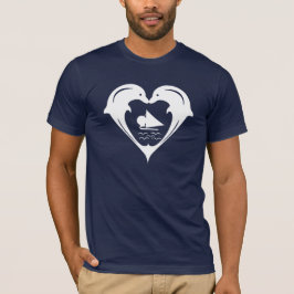 Camisa del corazón de los delfínes
