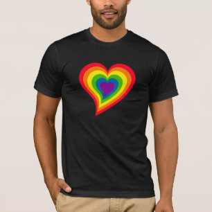 Camisa del corazón del arco iris - elija el estil