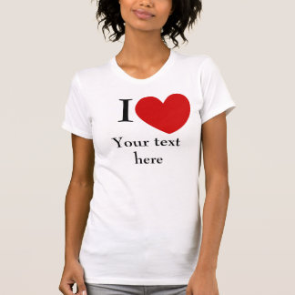 Camisa del corazón del I de las mujeres