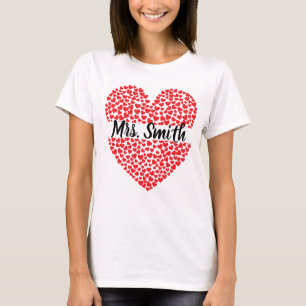 Camisa del corazón personalizada para profesores
