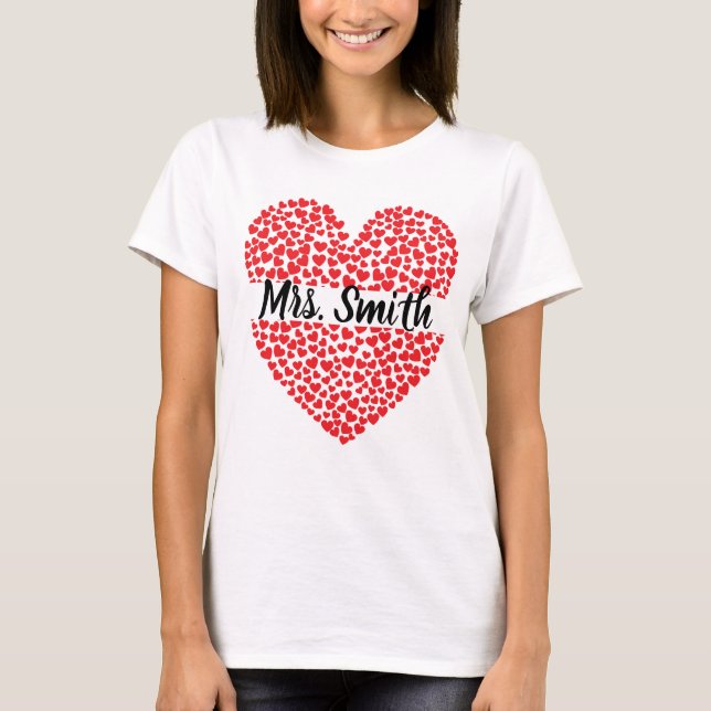 Camisa del corazón personalizada para profesores (Anverso)