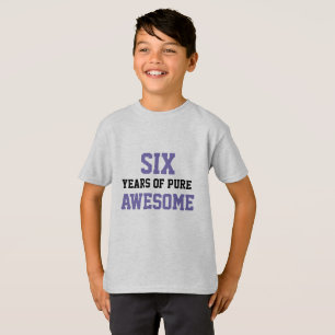 camisa del cumpleaños de 6 años