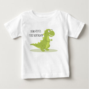 Camisa del cumpleaños del dinosaurio de los niño