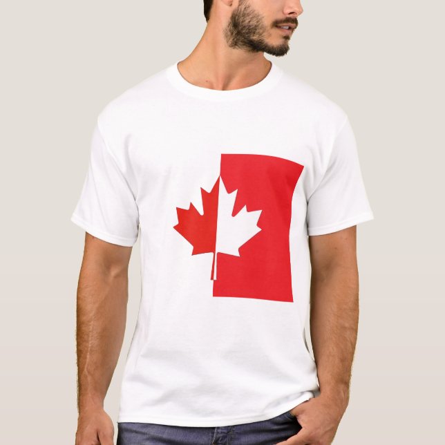 Camisa del Día de Canadá - Hoja de arce roja y bla (Anverso)