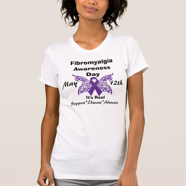 Camisa del día de la conciencia del Fibromyalgia - (Anverso)