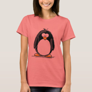 Camisa del dibujo animado del pingüino