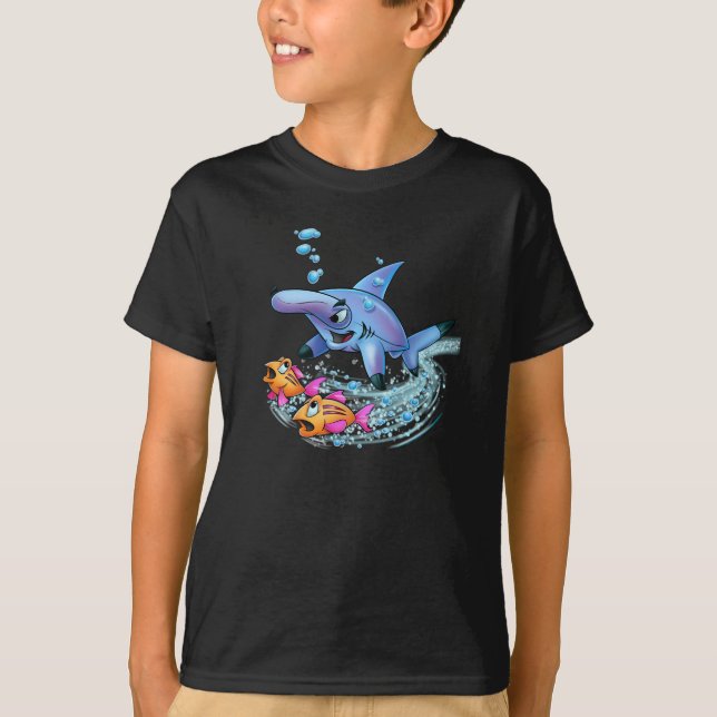 Camisa del dibujo animado del tiburón de (Anverso)