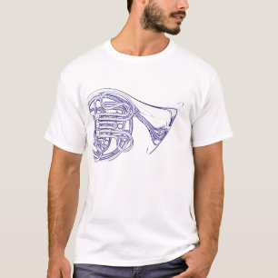 Camisa del dibujo lineal de la trompa