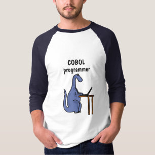 Camisa del dinosaurio del programador de COBOL del