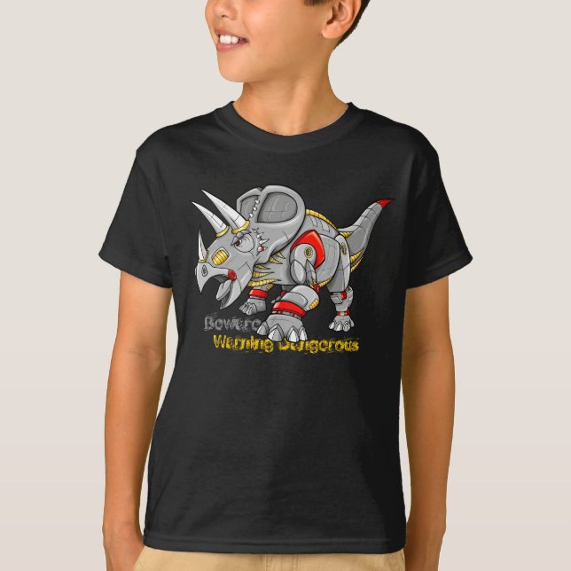 Camisa del dinosaurio del Triceratops de la (Anverso)