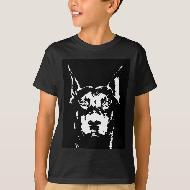 Camisa del Doberman - camiseta de la oscuridad de (Anverso)