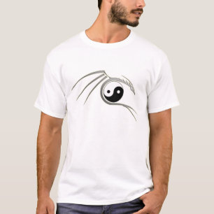Camisa del dragón de Yin-Yang - blanco