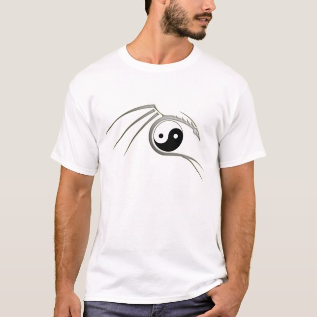 Camisa del dragón de Yin-Yang - blanco (Anverso)