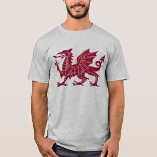 Camisa del dragón Y Ddraig Goch Galés