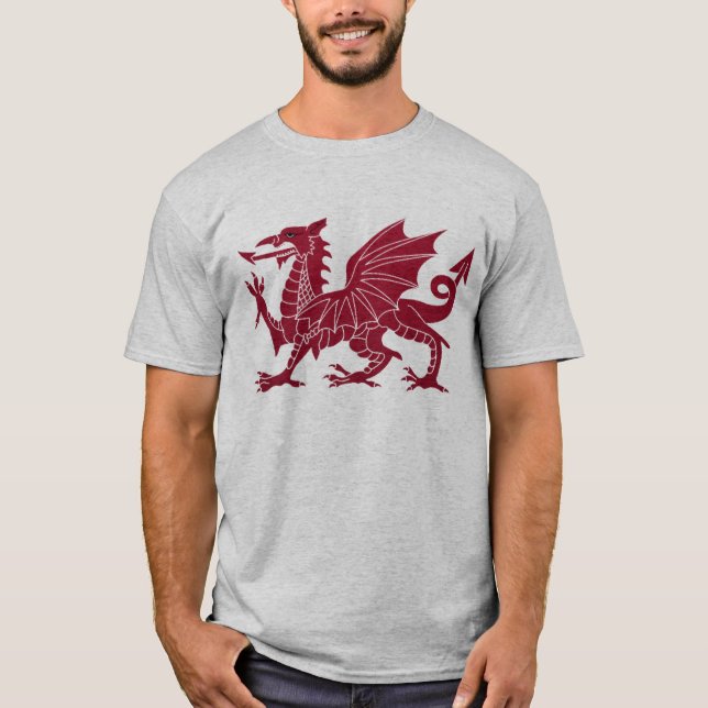 Camisa del dragón Y Ddraig Goch Galés (Anverso)