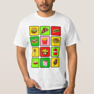 Camisa del drogadicto de los alimentos de