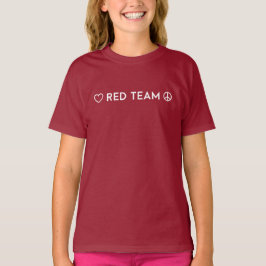 Camisa del equipo rojo de la guerra de color
