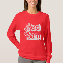 Camisa del equipo rojo de la guerra de color