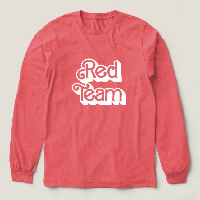 Camisa del equipo rojo de la guerra de color (Diseño traserp)