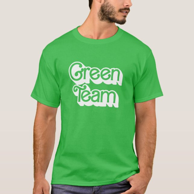 Camisa del equipo verde de la guerra de color (Anverso)