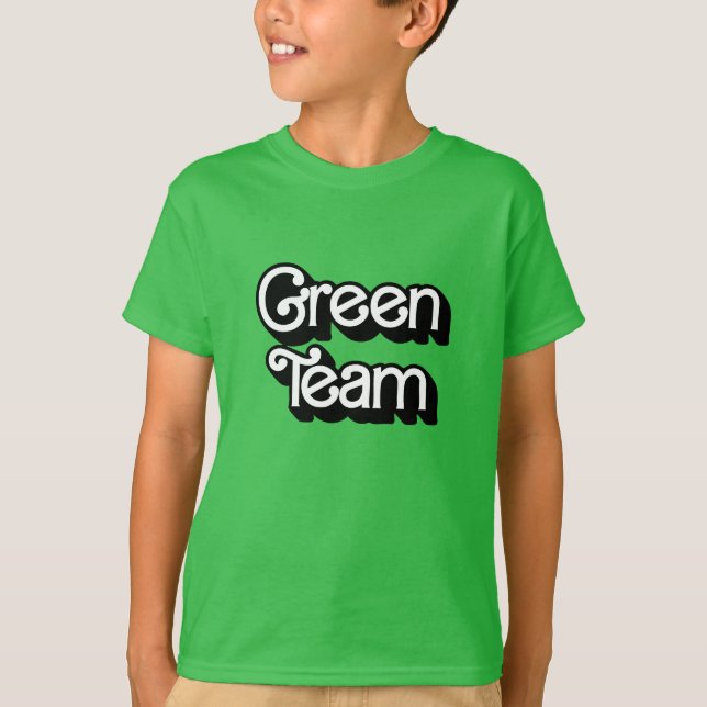Camisa del equipo verde de la guerra de color (Anverso)