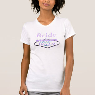 Camisa del escote redondo de la lila de Las Vegas