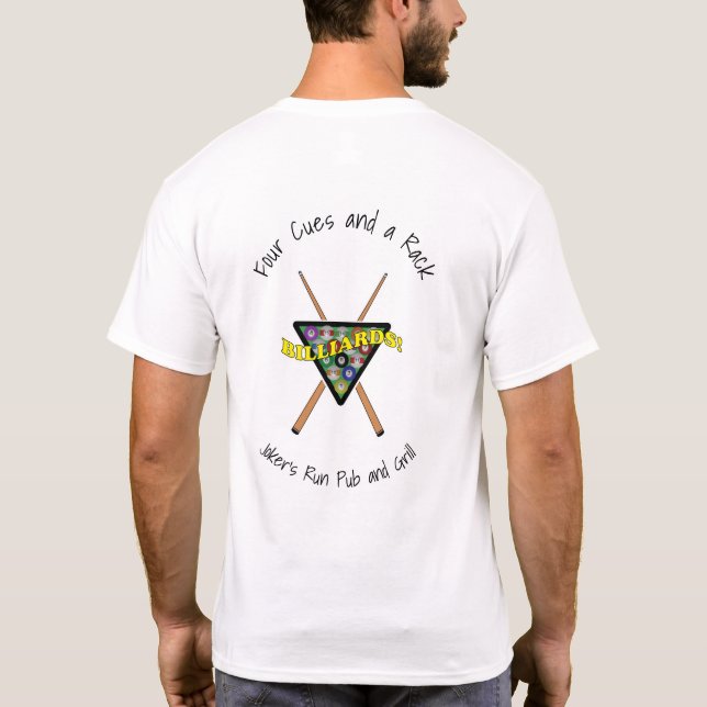 Camisa del estante del billar y del equipo de los (Reverso)
