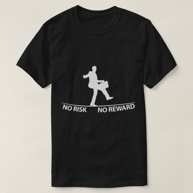 camisa del éxito ningún riesgo ninguna camiseta de (Diseño del anverso)