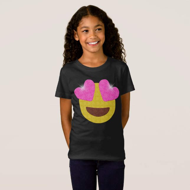 Camisa del fiesta de la emoji - el corazón (Anverso completo)