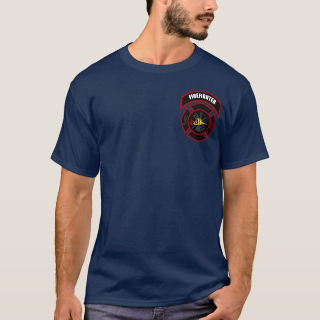 Camisa del fuego - bombero (casco amarillo) (Anverso)