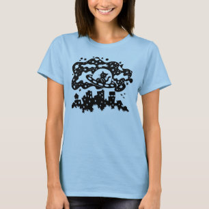 Camisa del gato del espacio