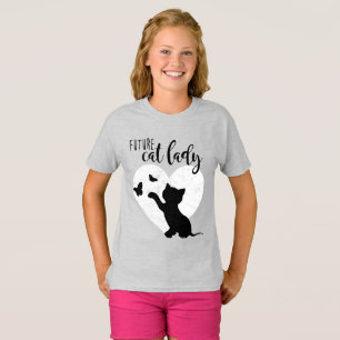 Camisa del gato del gatito de la SEÑORA chicas de